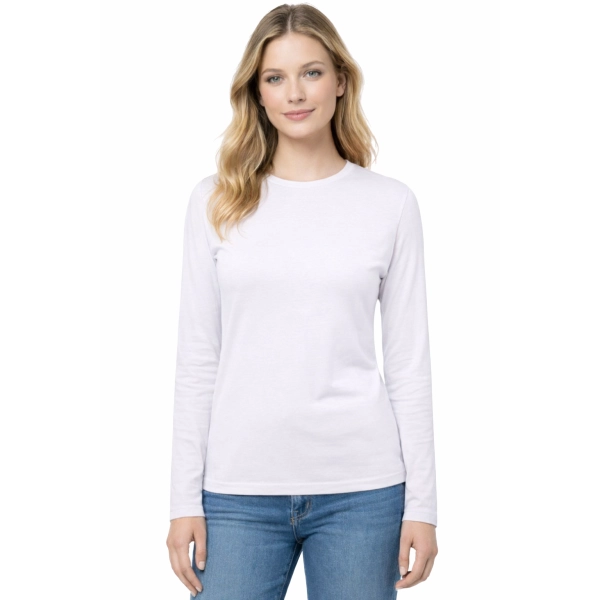 T-shirt damski biały długi rękaw roz.L – koszulka t-shirt robocza – odzież firmowa